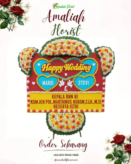 Papan Bunga Pernikahan Sudimara Pinang